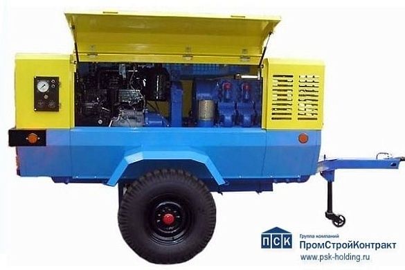 Компрессор двухступенчатый стационарный и передвижной ПКСД 5 25