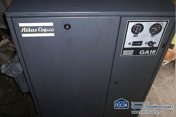 Стационарный винтовой компрессор Atlas Copco GA 18 кВт - 8.5 Бар
